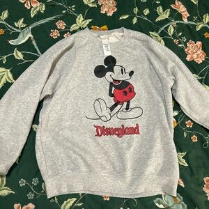 Gray Disneyland Mickey Mouse crewneck Sweatshirt